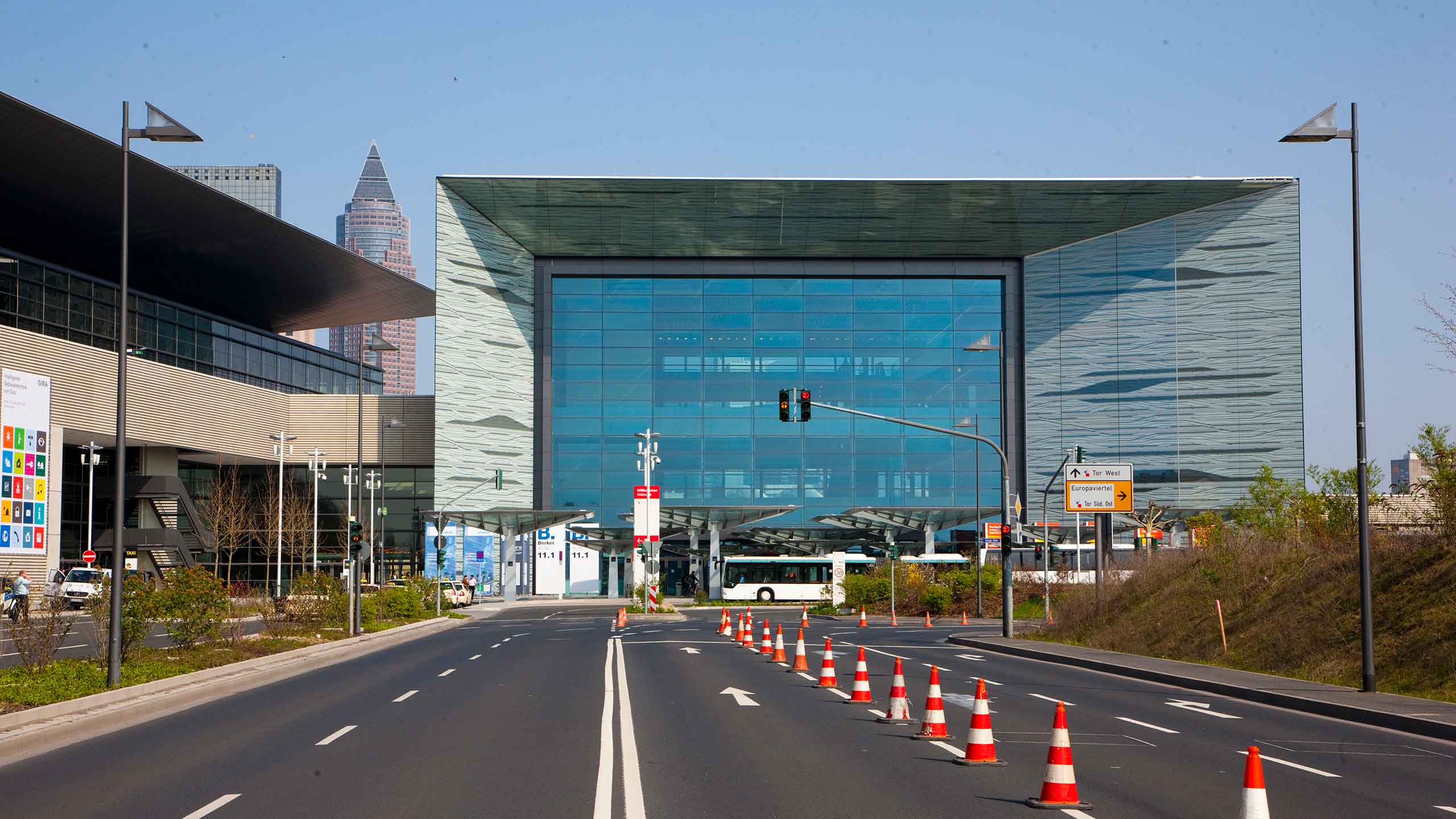 Anfahrt zum Messegelände